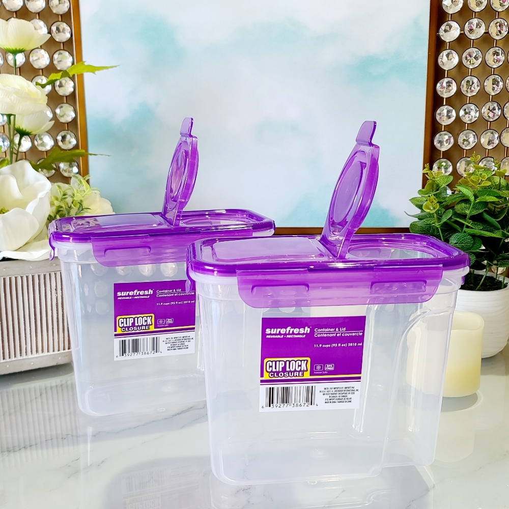 2 Pc Set - Surefresh Cereal Keeper + Lid